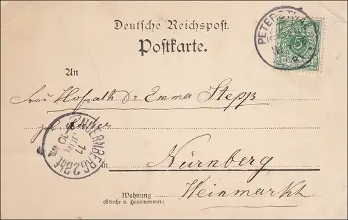 Ansichtskarte AK: Bad Petersthal Schwarzwald, Gruss aus ..., 1896