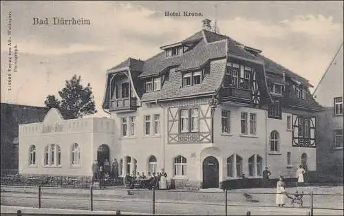 Carte AK: Bad Dürrheim, Hotel Krone, 1907