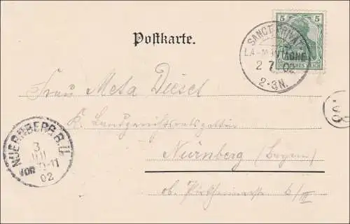 Ansichtskarte AK: Gruss vom Restaurant St. Privat 1902