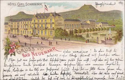 Carte AK: Gruss de Bad Neuenahr 1899