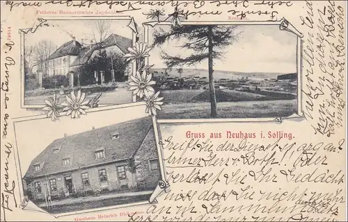 Ansichtskarte AK: Gruss aus Neuhaus i. Solling 1904