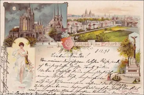 Ansichtskarte AK: Gruss aus Erfurt 1898