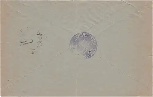 Frais payés: Lettre de Dresde, Ministère de l'Intérieur, 1923 à Leipzig
