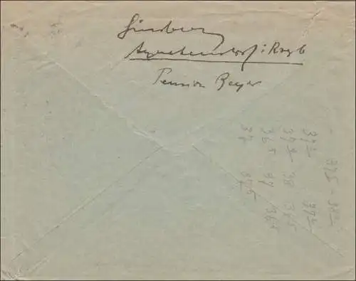 Frais payés: Lettre d'Agnetendorf 1923 à Berlin