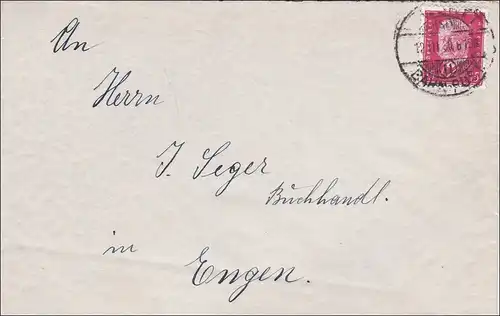 Poste ferroviaire: Lettre avec cachet de la gare 1930