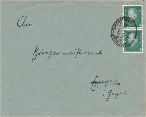 Poste ferroviaire: Lettre avec cachet de train Waldshut-Immendingen 1931