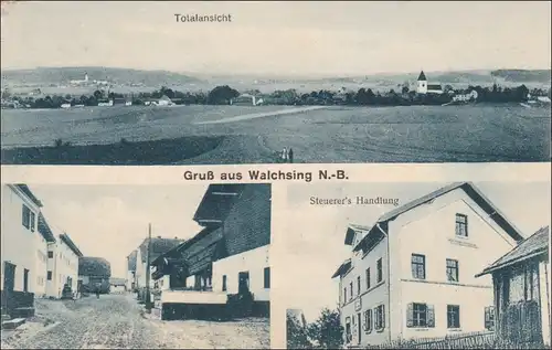 Bahnpost: Ansichtskarte aus Walchsing /Aldersbach nach München 1926