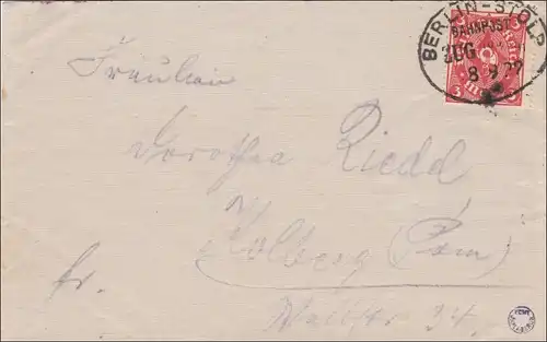 Bahnpost: Brief mit Zugstempel Berlin-Stolp 1929