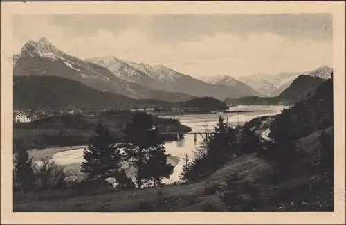 Poste ferroviaire: carte de vue Lechtal avec cachet de train