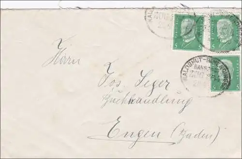 Poste ferroviaire: Lettre avec cachet de train Waldshut-Immendingen 1930