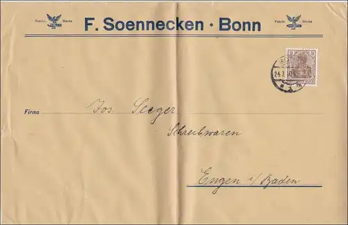 Perfin: Sennecken Bonn F.S. 1916