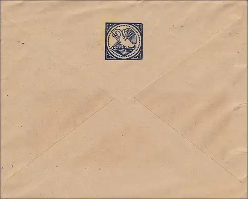 Perfin: Brief aus Hannover, Günther Wagner 1916, G.W.