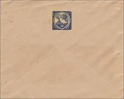 Perfin: Brief aus Hannover, Günther Wagner 1916, G.W.