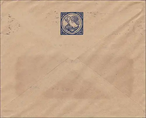 Perfin: 1915 Brief aus Hannover, Günther Wagner, GW