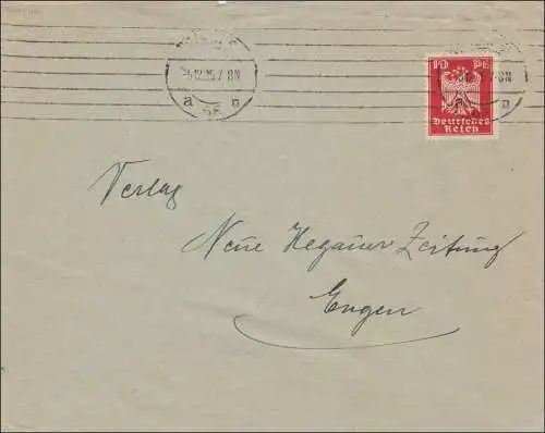 Perfin: Lettre 1925, p.