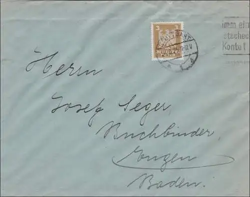 Perfin: Lettre de Stuttgart, 1925, EF
