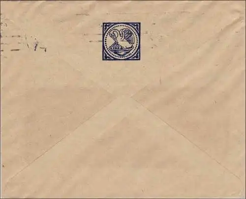 Perfin: Brief aus Hannover, Günther Wagner, 1916, GW