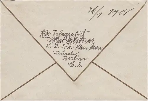KDJA-Klein Asie, lettre d'un télégraphe à Werdau 1980 FELDPOST