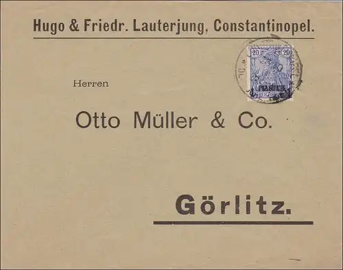 Türkei: Brief von Constantinopel nach Görlitz 1901