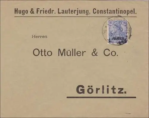 Turquie: Lettre de Constantinople à Görlitz 1901