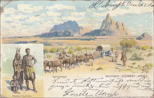 DSWA: Carte de vue Lüderitzbucht 1906 après Sternsweiler chez Neuweiller