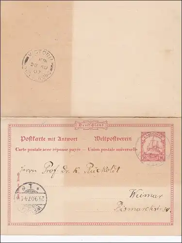 Carolines: Affaire complète P10F/A de Yap à Weimar 1907