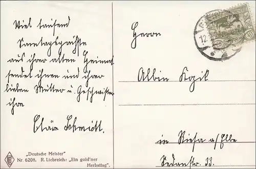 Oberschlesien: Ansichtskarte von Gleiwitz 1921, Liebreich