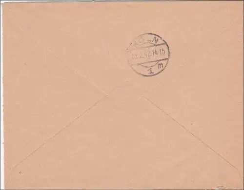 Poste de champ II Guerre mondiale: recommandé en 1942 de Bruxelles à Cologne - Reichsbank