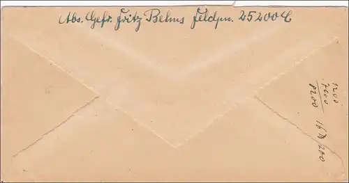 Poste de champ II. WK: FPn° 25 200, cachet silencieux 1940 après Klotsche près de Dresde