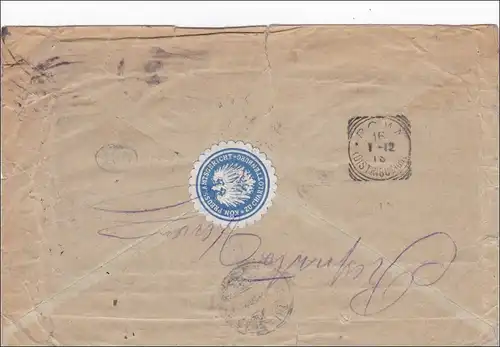 Cour royale de Charlottenburg en Italie, frais supplémentaires et retour 1911