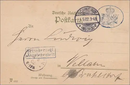 Affaires grand-ducales de Schwerin en 1902 à Veltaun