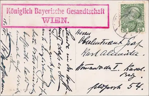 Carte de Pâques de l'ambassade de Vienne à Bavarois