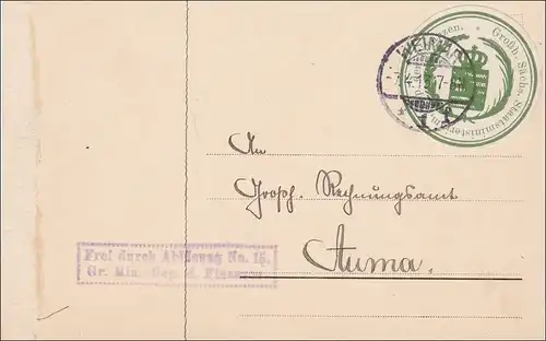 Grossherzogliches Sächsisches Staatsministerium Weimar nach Auma 1913