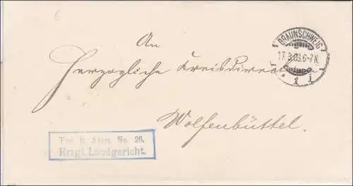 Cour du Land de Braunschweig après Wolfenbüttel 1903