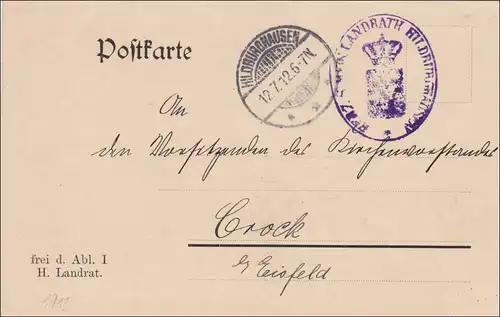 Carte postale Hildburghausen 1912 vers Crock/Eisfeld