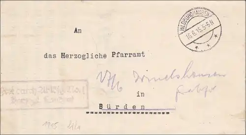 Hildburghausen 1915 du Conseil de Land duché de Berlin à Büden
