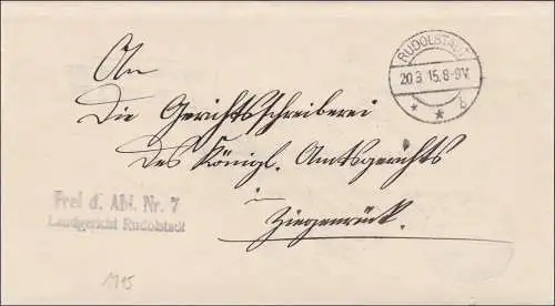 Landgericht Rudolstadt 1915