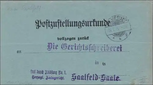 Post Curriculum Rudolstadt vers Saalfeld 1911