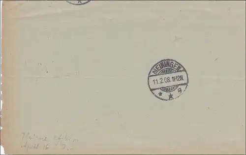 Post Cadeaux Berlin après Meiningen 1908