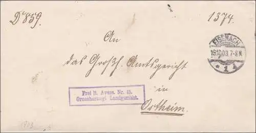 Tribunal régional d'Eisenach après Ostheim 1903