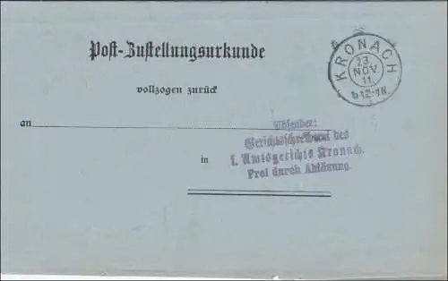 Post-adjudication après Kronach 1911