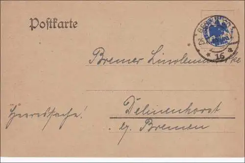 Carte postale Berlin 1918 vers Delmenhorst/Bremen