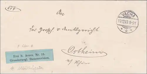 Steuerrevision Vacha nach Ostheim