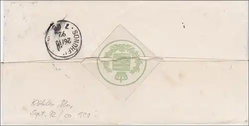 Forstrevierverwaltung Ostheim nach Urspringen 1892