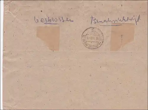 Zone française: R-Eilboten Fribourg après Francfort: Distribution rapide Tentative