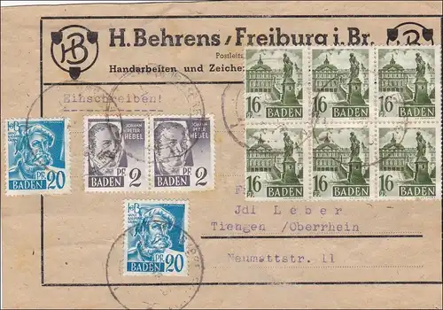 Zone française: Paquet Découpe de Fribourg à Tiengen