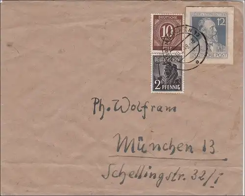 Brief von Grünwald nach München 1948
