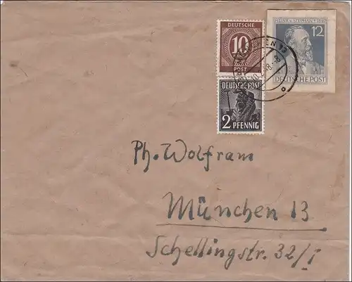 Lettre de Grünwald à Munich 1948