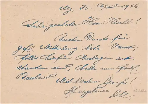 Tout ce qui est noirci par Mayence à Eltville 1946 - censure américaine