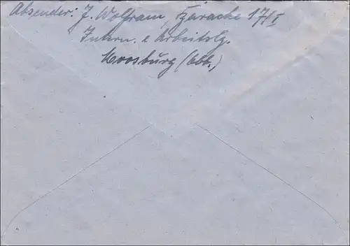 Lettre de Moosburg à Munich 1947